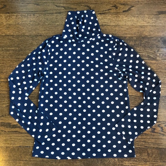 J. Crew Tops - J Crew Polka Dot Turtleneck